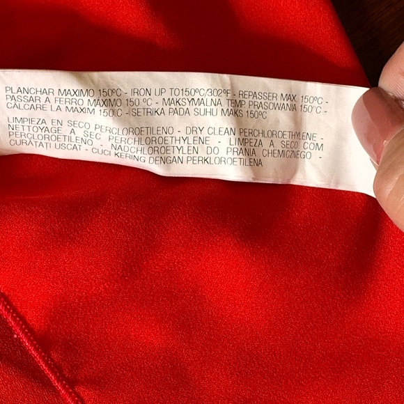 Zara‎ SZ XS red pleated chiffon flare mini dress - Picture 11 of 16